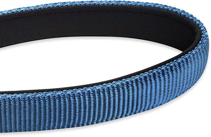 Hyhug Pets 24” Heavy Duty Nylon Short Leash with Comfortable Handle and Lightweight Aviation Aluminium Clip Lead- for Large Medium Dogs Daily Walking&Training. (24 Inches, Classic Blue)