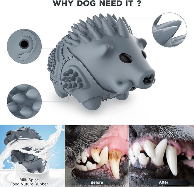 Homipooty Dog Chew Toys for Aggressive Chewers,Larg Dog Bones Toys,Dog Toys for Indestructible Squeaky Chewers,Clean Teeth Non Toxic Environmentally Friendly,100% Natural Rubber&Milk Flavor