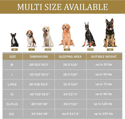 Bedfolks Orthopedic Dog Bed, Waterproof Dog Sofa Bed for Medium Dogs, Egg Foam Pet Couch Bed with Removable Washable Cover and Nonslip Bottom, Navy Blue