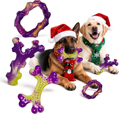 Frienhund 6-Pack Dog Toys for Aggressive Chewers: Dog Toy for Aggressive Chewer Large Breed, Dog Toy to Keep Them Busy, Dog, Bacon Flavor