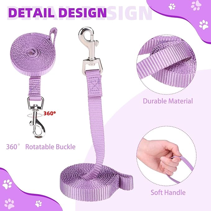 KOOLTAIL Dog Harness and Leash Set for Small Medium Dogs, Step in No Pull Soft Mesh Dog Harness Comfort Padded Pet Vest, Adjustable Reflective Easy Walking Puppy Cats Harness Training, Plaid Purple XS