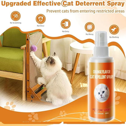 PurrBark Natural Cat Deterrent Spray - Stop Scratching Protect Furniture Sofa Rugs Curtains | Safe Training Aid for Cats & Kittens | Indoor & Outdoor Spray | Non-Toxic Anti-Scratch Formula (2x100mL)