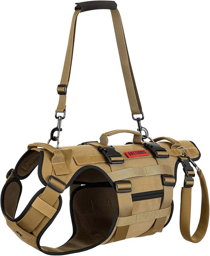 OneTigris Dog Lift Harness for Large Dogs, Dog Hip Support Brace, Full Body Lifter with Handles Invictus Multifunctional Mobility Assistance Vest for Back Legs (Brown, M)
