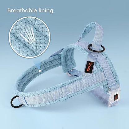 Didog No Pull Dog Harness with Breathable Mesh Padded, Quick Fit & Easy on Dog Vest Harness for Small Medium Large Dogs Training Walking(Blue,M)