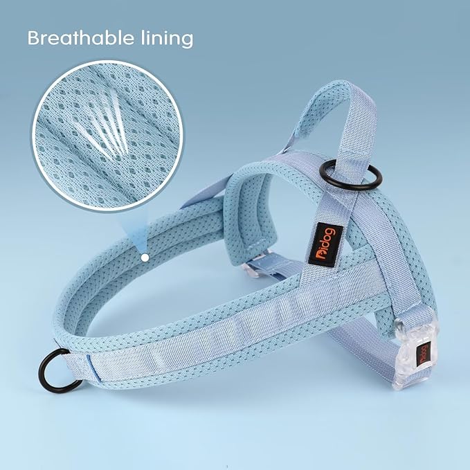 Didog No Pull Dog Harness with Breathable Mesh Padded, Quick Fit & Easy on Dog Vest Harness for Small Medium Large Dogs Training Walking(Blue,S)