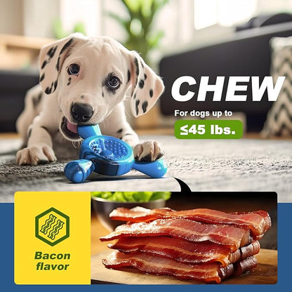 Indestructible Chew Toy for Aggressive Chewers – Tough Nylon Dog Toy for Teething Small Breeds, Durable Puppy Bone for Teeth Cleaning & Boredom Relief, Ideal Dog Birthday Gift,Sky Blue
