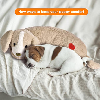Moropaky Puppy Heartbeat Toy Heartbeat Stuffed Toy for Dogs, Dog Heartbeat Toy for Pet Anxiety Relief Sleep Aid Cuddle Comfort Calming Crate Kennel Training, Puppy Essentials
