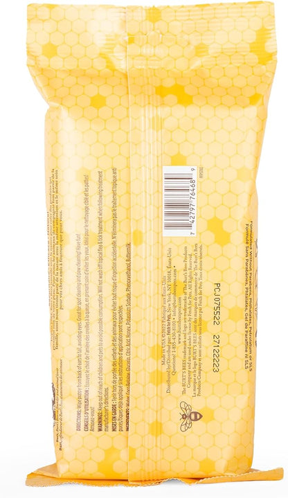 Burt's Bees for Pets Gentle Cleansing Puppy Wipes with Buttermilk, 98% Natural Origin Formulas, Hypoallergenic Dog Cleaning Wipes for Paws and Butt, 100 Count - 6 Pack