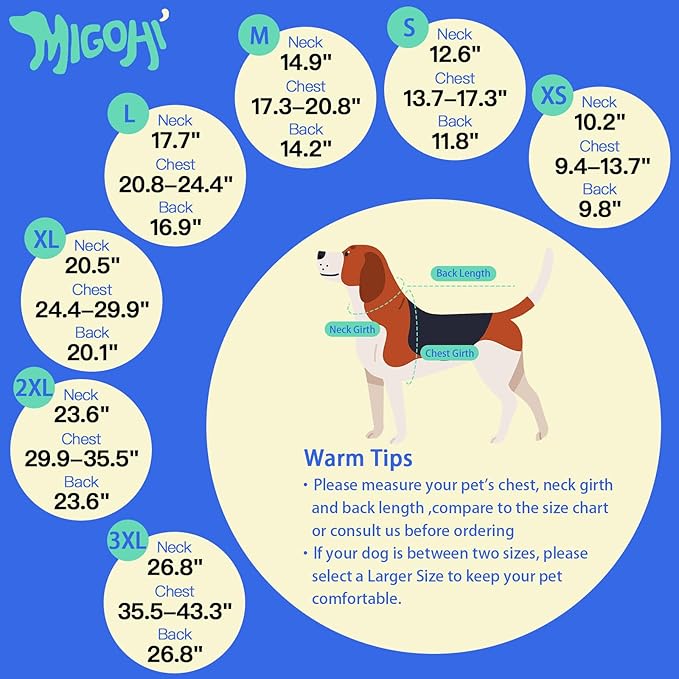 MIGOHI Dog Winter Coat - Reflective Medium Dog Snow Jacket with Thick Turtleneck,Windproof Pet Fleece Vest, Cold Weather Coat for Medium Dogs, Snowproof for Hiking,Camping,L,RedBlack