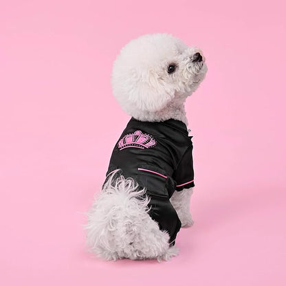 Juicy Couture Silky Satin Pajamas for Dogs and Cats - Black - Extra Small/Small Pet PJs