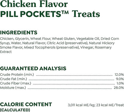 Greenies Pill Pockets for Dogs Large Size, Soft Dog Treats, Chicken Flavor, 7.9 oz. Pouch (30 Treats)