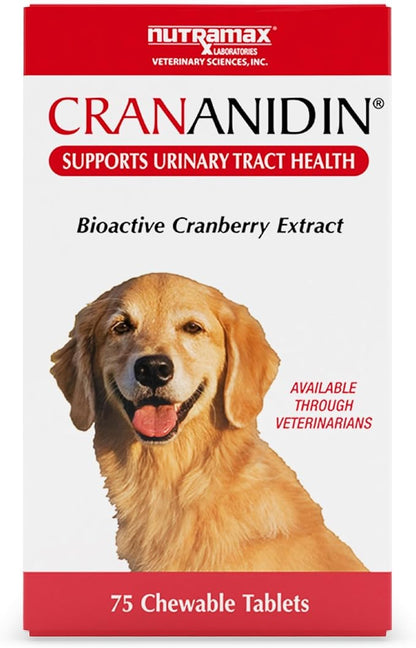 Crananidin Urinary Tract Health Supplement Chewable Tablets for Dogs