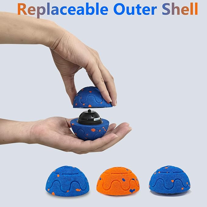 Interactive Dog Ball, Automatic Moving, Bouncing Chew Toys, Wicked Balls with 3 Modes, E-TPU Vibrating Dog Ball for Medium and Large Dogs, IP54 Waterproof, Birthday Gifts for Dogs(Blue)