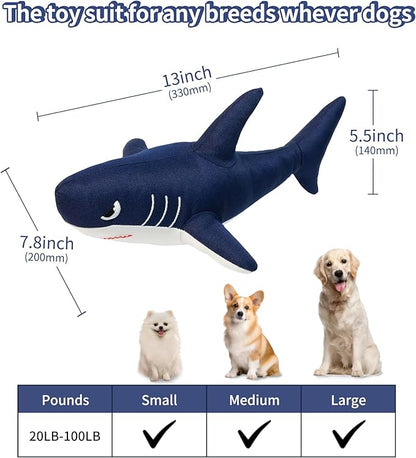 Dog Squeaky Toy, Durable Interactive Chew Toy for Aggressive Chewers, Tough Flexible Fabric Made from 90% Recycled Materials, for Small Medium and Large Dogs