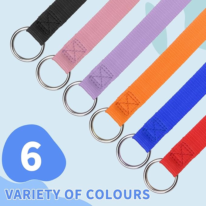HOMIMP Slip Lead Dog Leash 6 FT- 6 PCS Bulk Colors Kennel Control Leashes for Small Medium Large Dogs Puppy Animal Rescue, Grooming - Heavy Duty Strong Nylon 6 Foot Long for Shelter, Vet, Training