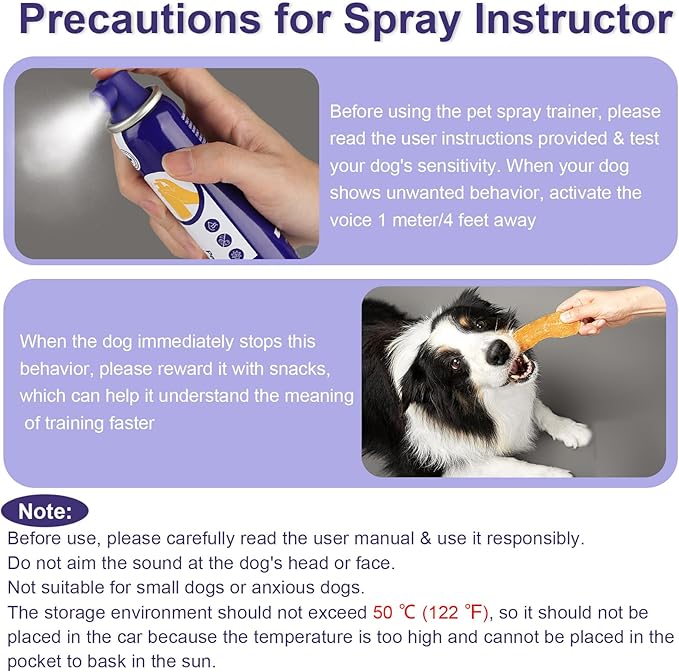 KDSZJDV Dog Corrector Spray, 80ml 1 Pack Dog Trainer Spray to Dogs from Stopping Unwanted Behaviors Pet Trainer Spray, Barking, Jumping, Stealing Food, Safe, Humane & Effective