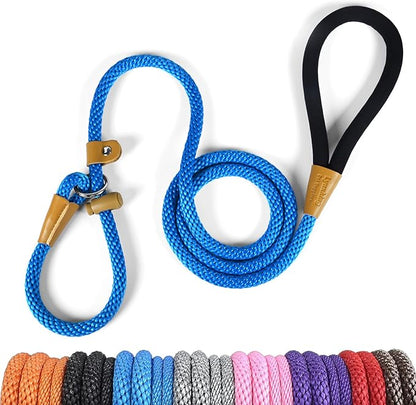 lynxking Dog Leash Slip Lead 5 6 8 FT Dog Training Leash Strong Heavy Duty Braided No Pull Training Lead Leashes for Small Medium Large Dogs
