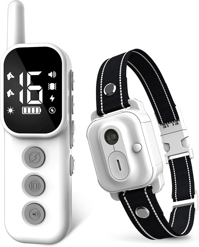 Wissilor Dog Training Collar,Dog Shock Collar with Remote Control, 3300FT and 4 Training Modes Beep,Vibration,Safe Shock,LED Light,IPX7 Waterproof Rechargeable E-Collar for All Breeds (8-150 lbs)