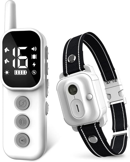 Wissilor Dog Training Collar,Dog Shock Collar with Remote Control, 3300FT and 4 Training Modes Beep,Vibration,Safe Shock,LED Light,IPX7 Waterproof Rechargeable E-Collar for All Breeds (8-150 lbs)