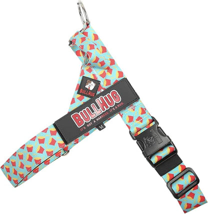 BULLHUG Adjustable Dog Harness– No Pull, No Choke – for English Bulldogs, French Bulldogs, Pugs & Broad-Chested Breeds – Easy, Safe Walks (Fries, XS)