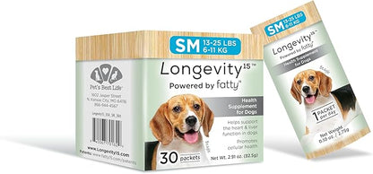 Yummy Combs Longevity15 – C15:0 – Fatty Acid Health Supplement for Dogs – Healthy Pet Supplies – for Small Dogs, 3 Pack