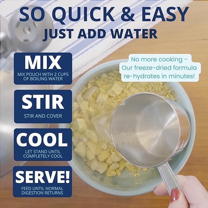 Under the Weather Bland Diet for Dogs | Easy to Digest for Sick Dogs | Always Be Ready | Contains Electrolytes - All Natural Freeze Dried 100% Human Grade Meats | 2 Pack - Chicken, Rice - 6oz