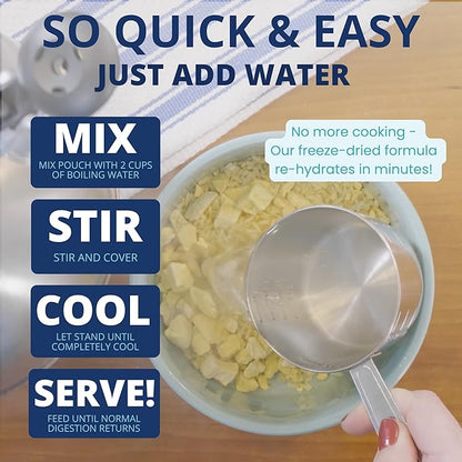 Under the Weather Bland Diet for Dogs | Easy to Digest for Sick Dogs | Always Be Ready | Contains Electrolytes - All Natural Freeze Dried 100% Human Grade Meats | 2 Pack - Chicken, Rice - 6oz
