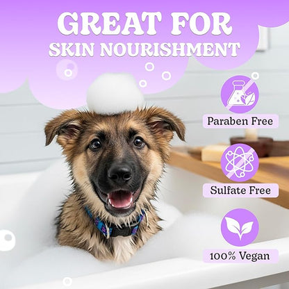 Lavender Dog Shampoo Bar 2 Pack – Gentle Pet Soap with Mango Butter & Nourishing Oils – Deodorizing Dog Shampoo for Smelly Dogs – Soothing, Hydrating Puppy Soap for Sensitive Skin & Odor Control