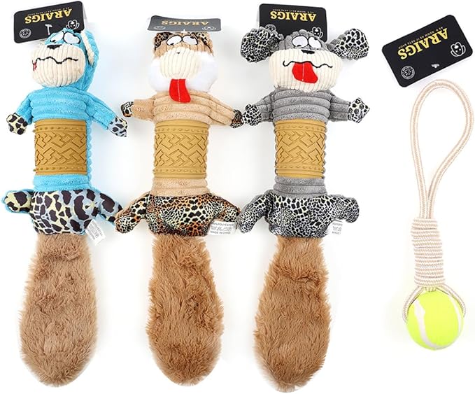 Funny Face Squeaky Plush Dog Toy for Small & Medium Dogs – Soft Stuffed Toy for Indoor Play, Boredom Relief & Gentle Chewing