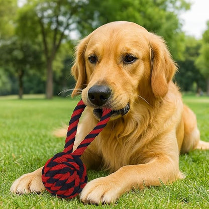 PAWPOURRI Dog Rope Toys for Medium and Large Dogs | Strong Cotton Pet Rope Set for Chewing, Teething Comfort, Tug Play and Daily Interactive Use | (3 pcs Dog Toys Combo)