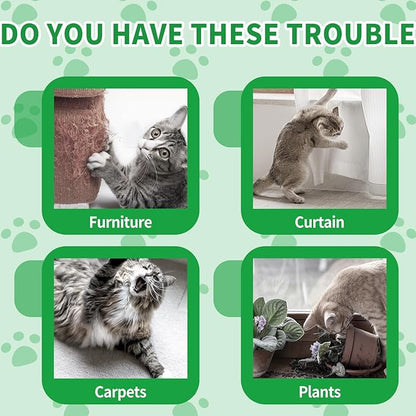 Ponal Cat Deterrent Outdoor, Natural Peppermint Oil Cat Repellent Outdoor Indoor, Mulch & Flower Permanently Against Scratch and Chew, Keep Cats Off Lawn, Yard, Garden, Keep Cats Away, 10 Pack