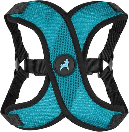 Gooby Comfort X Step in Lite Dog Harness - Choke Free, Escape Free with Light Breathable Mesh - Step in Dog Harness for Small Dogs Only - Quick Release Buckle, Metal D-Rings - Turquoise, X-Large