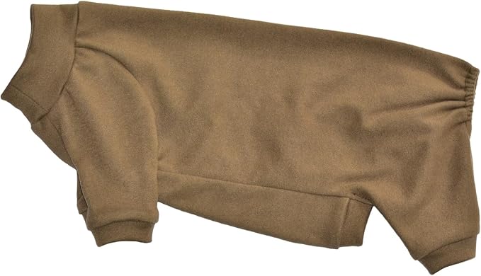 Sphynx Cat Four Leg Warm Fleece Pajamas Elastic Pet Clothes for Hairless Cats Surgery Recovery Suit for Sphynx, Devon, Cornish (Coffee, L (8.8-11 lbs))