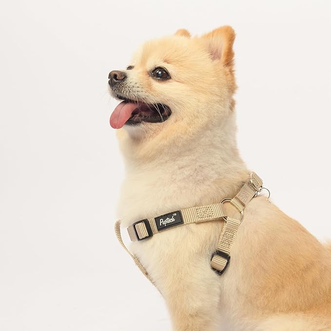 PUPTECK No Pull Dog Harness Soft Adjustable Basic Nylon Step in Puppy Vest Outdoor Walking with ID Tag