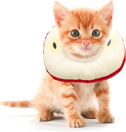 Jevnd Kitten Cones After Surgery 0-6 Months, Donut Extra Small Kitten Cone Collar Soft to Stop Licking Neck, Elizabethan e Collar for Recovery, xs Small Cat Cone Spray, Pet Soft Cone for Cats Apple S