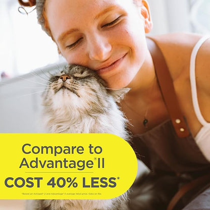 TevraPet Actispot II Flea Treatment for Large Cats 9+ lbs | 6 Doses | Powerful Prevention and Control