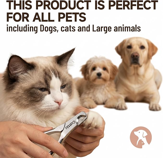 Dog Nail Clippers - All Steel Material, Built-in Spring,Heavy Duty Dog Nail Trimmer Full Metal Razor Sharp Professional for All Dogs Cats with Thick Toena,Dog Nail Trimmers