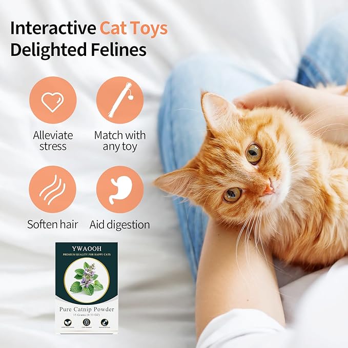 Premium Catnip for Cats & Kittens – Cold-Processed, High Potency Nepetalactone, 100% Pure Organic Leaf-Only Catnip for Toys, Scratchers, Refills, Stimulates Play & Protects Furniture - 15g