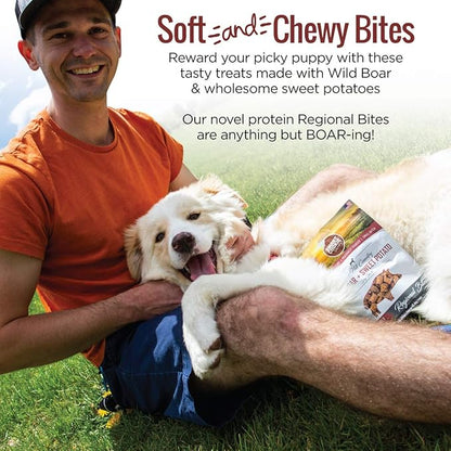 Smart Cookie All Natural Dog Treats - Wild Boar & Sweet Potato - Training Treats for Dogs with Allergies, Sensitive Stomachs - Soft Dog Treats, Chewy, Grain Free, Human-Grade, Made in USA - 5oz Bag