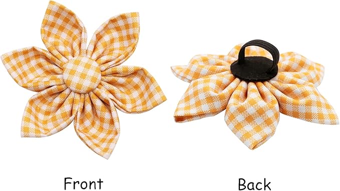 Lionet Paws Dog Collar with Flower, Soft and Comfortable, Adjustable Collar for Medium Dogs Girl, Neck 13.5-22 inches