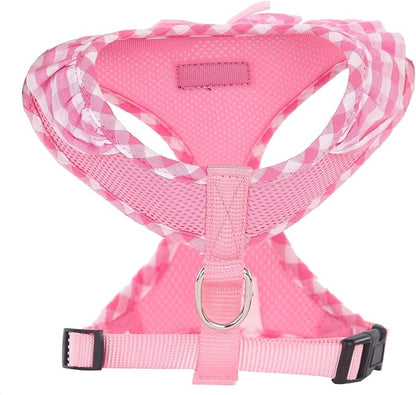 SuperBuddy Upgraded Soft Mesh Dog Harness, Super Breathable Lightweight Pet Harnesses for Puppy Outdoor Walking, Pink -XSmall
