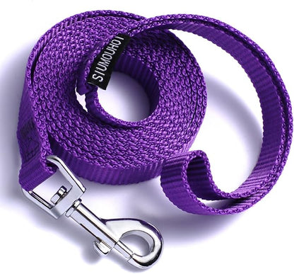 6 FT Puppy Leashes, Strong Traditional Style Leash with Easy to Use Collar Hook,Dog Lead Great for Small and Medium and Large Dog (Purple, 5/8 in x 6 ft)