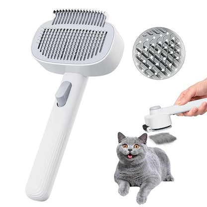 LGYJQTCMG 2-in-1 Pet Deshedding Brush Cat Dematting Comb for Indoor Cats and Dogs Comb for Shedding Long & Short Hair Gentle Massage Grooming Tool Easy to Remove Loose Undercoat,Matted Fur & Tangles