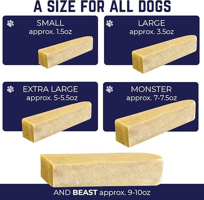 Devil Dog Pet Co. Himalayan Yak Cheese Dog Chews, Extra Large - 1 Pack, 100% Natural & Healthy, Lactose-Free, Long-Lasting Dog Treats, Premium Yak Milk Chew Bones for Dogs