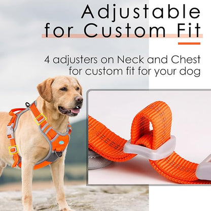 ThinkPet No Pull Harness Breathable Sport Vest with Handle-Dog Harnesses Reflective Adjustable for Medium Large Dogs