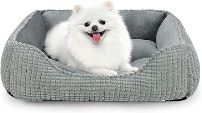 MIXJOY Dog Beds for Medium Dogs Washable, Rectangle Pet Bed Medium Size Dog, Orthopedic Sleeping Pet Sofa Bed, Soft Calming Cat Beds for Indoor Cats, Anti-Slip Bottom with Multiple Size