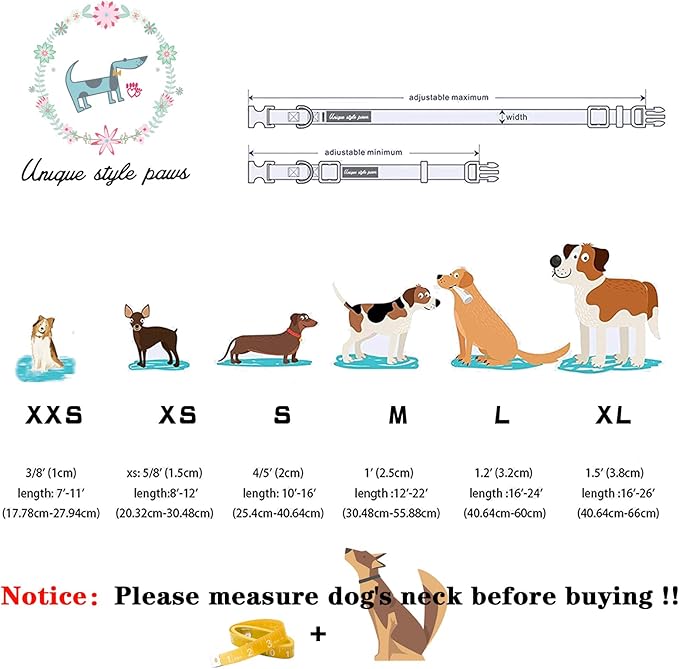 Unique style paws Valentine's Day Dog Collar with Bow Tie Black & Red Heart Puppy Collar Best Gothic Style Gift for Small Medium Large Boys Girls-XS