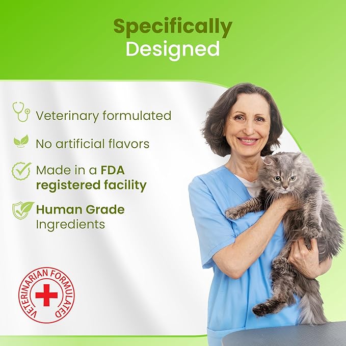 Bio PetActive VitaliCAT Multivitamin Chews for Cats with Biotin, Vitamins A E B-Complex & Amino Acids - Supports Healthy Skin, Shiny Coat & Overall Wellness - 150 Chewable Tablets