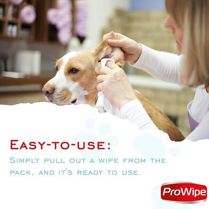 Prowipe Pet Wipes, Dog Wipes, Cat Wipes, Grooming & Cleaning Wipes for Paws and Butt with Aloe Extract & Vitamins, Perfect as Eye, Ear Wipes, Suitable for Puppy, Kitten, Dogs and Cats, 4Pack x 40-160
