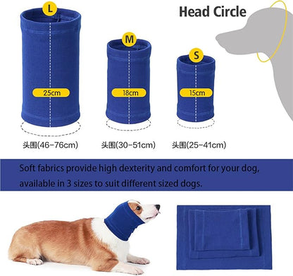 FDANDADE Cat Hematoma Ear Wrap, Cat Snood Anxiety Relief, Bath Accessories for Pet Grooming & Force Drying (Pail Lilac S)